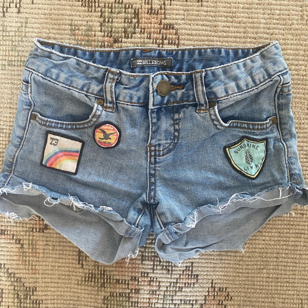Billabong Girls Blue Denim Shorts